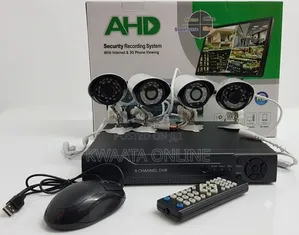 AHD 4-Camera Security System Kit Full HD With DVR 5G Phone Viewing