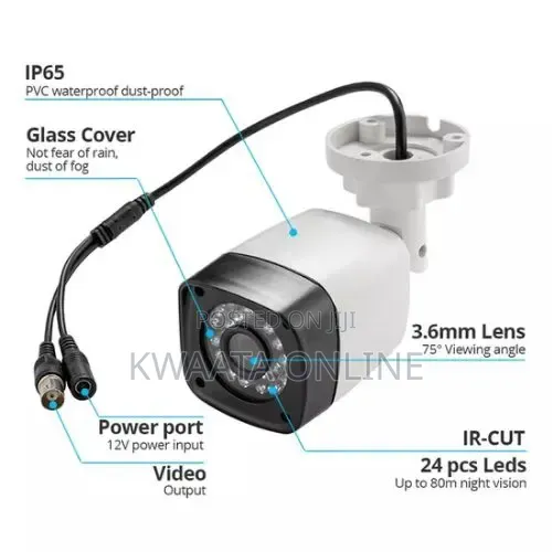 AHD 4-Camera Security System Kit Full HD With DVR 5G Phone Viewing