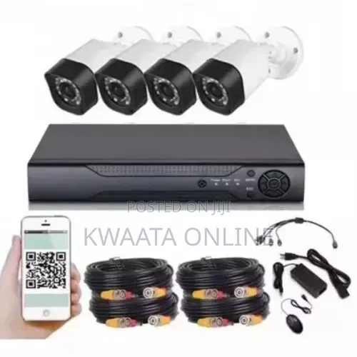 AHD 4-Camera Security System Kit Full HD With DVR 5G Phone Viewing