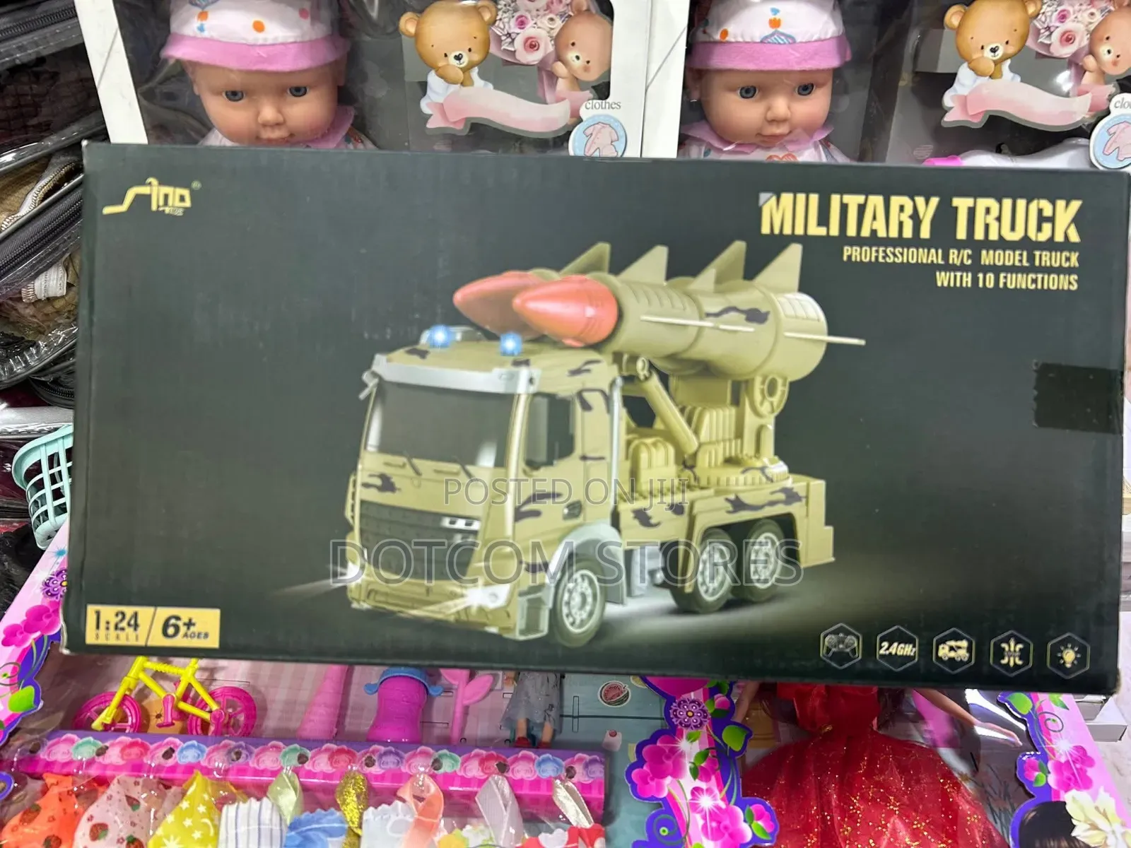 1:24 Scale 10-Function Remote-Controlled Military Missile Truck Toy