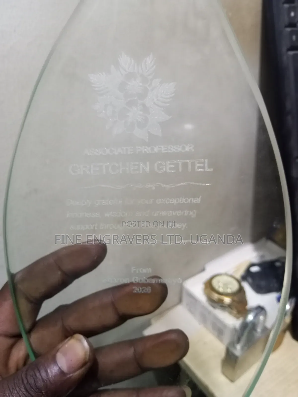 Glass and Wood Awards Engravings