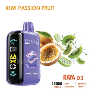 Elfbar Raya D3 25000puffs in Kiwi Passion Fruit Ice Flavor