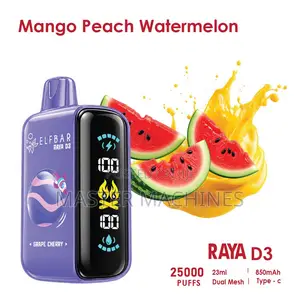 ElfBar Raya D3 Peach Mango Watermelon Ice With 25000puffs Available