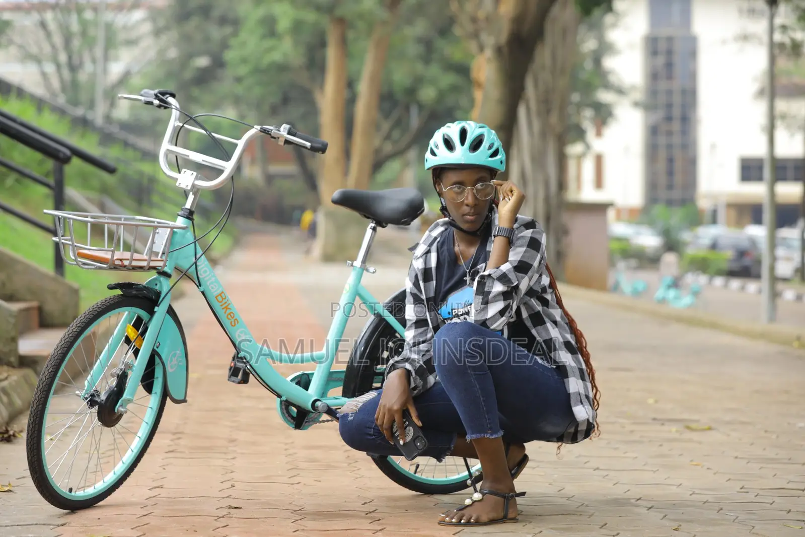 Digital Bikes City Bicycle With Front Basket - Teal
