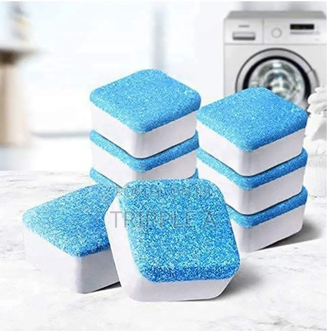 Blue and White Cleaning Tablets for Washing Machine