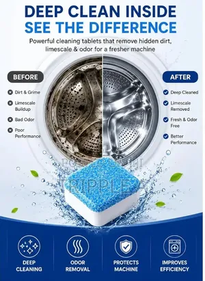 Blue and White Cleaning Tablets for Washing Machine