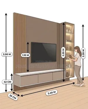 TV Stands/Santana Wall Unit TV Stand in Any Customization 1,810,000/-