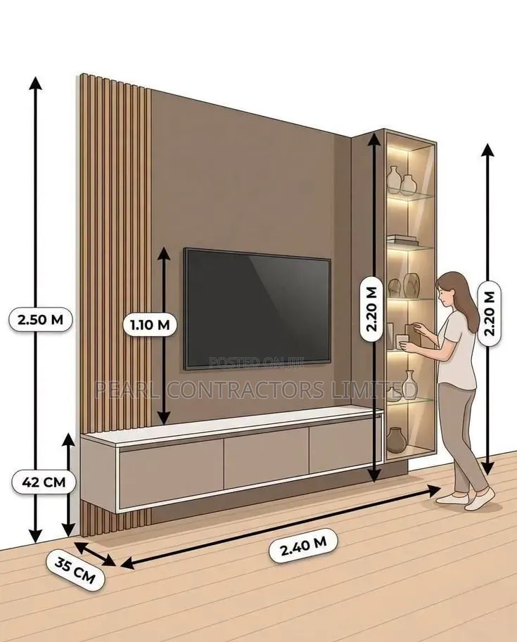 TV Stands/Santana Wall Unit TV Stand in Any Customization 1,810,000/-