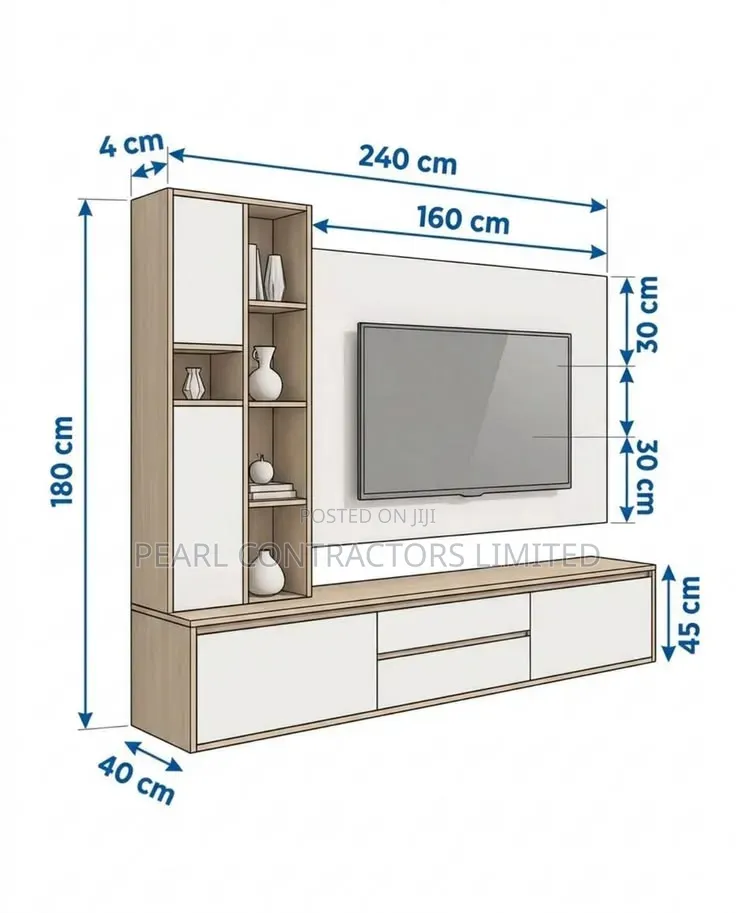 TV Stands/Santana Wall Unit TV Stand in Any Customization 1,810,000/-