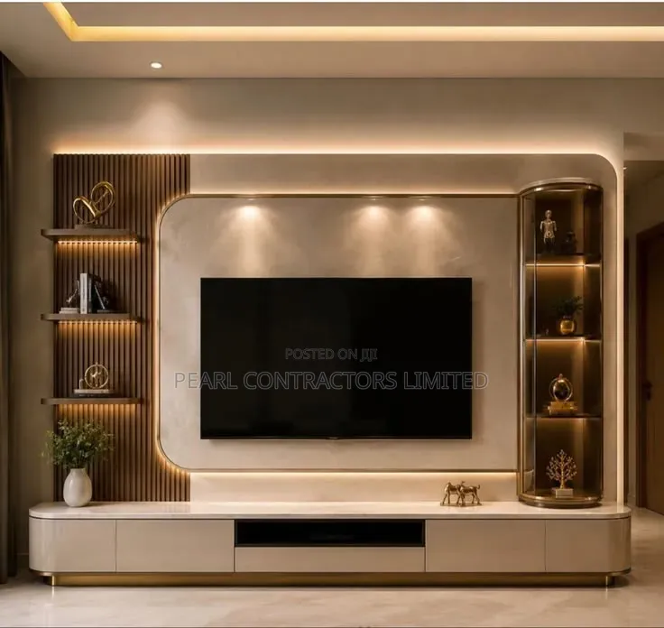 TV Stands/Gracias Wall Unit TV Stand in Any Customization /-