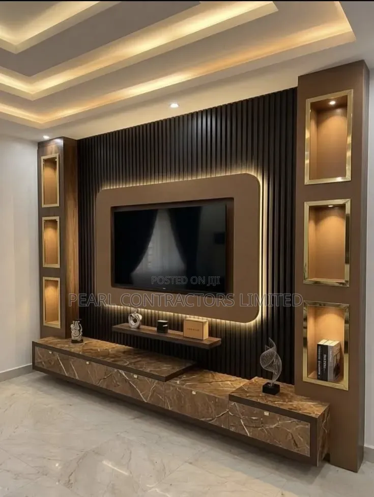 TV Stands/Gracias Wall Unit TV Stand in Any Customization /-