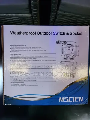 MSCIEN Double Weatherproof Outdoor Switch Socket
