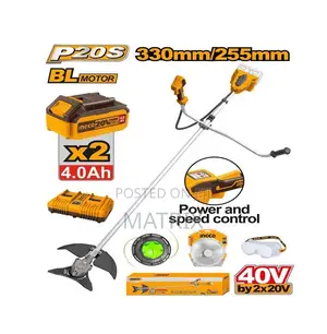 INGCO Grass Cutter 2 in 1 Cordless String Trimmer 40v