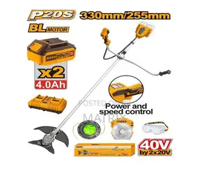 INGCO Grass Cutter 2 in 1 Cordless String Trimmer 40v