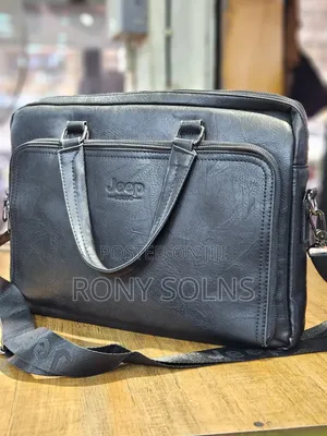 Jeep Leather Laptop Hand Carry Bag