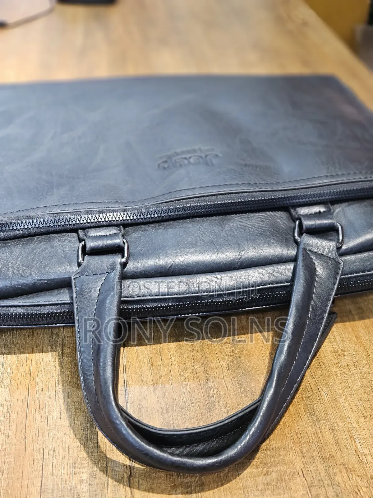 Jeep Leather Laptop Hand Carry Bag