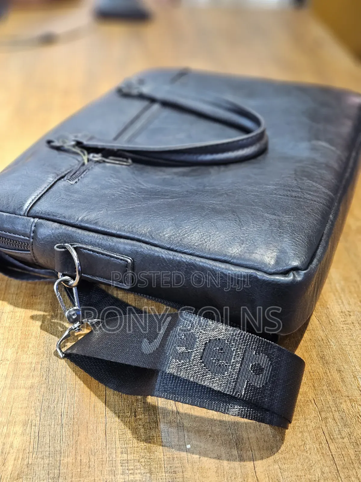 Jeep Leather Laptop Hand Carry Bag