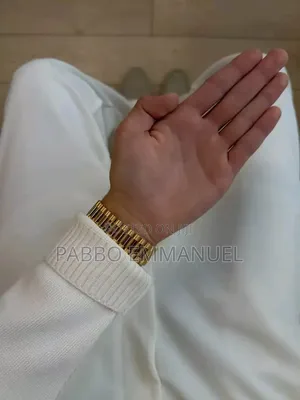 Gold-White Interface Lady's Rolex Hand Watch