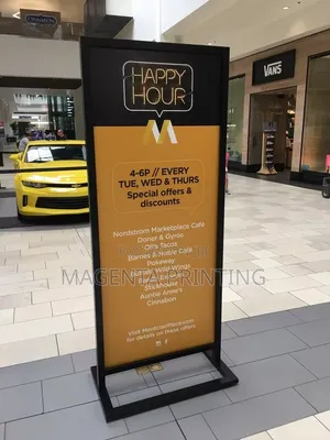 Metalic Stand Signage Branded