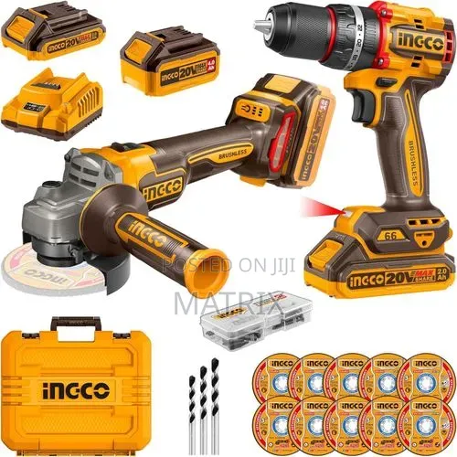 Ingco Cordless 2pcs Combo Kit 20V