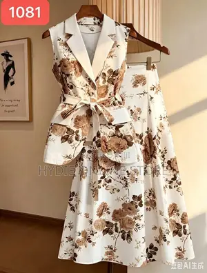 Floral Suit (Skirt)two Piece