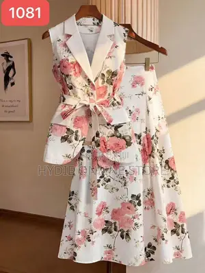 Floral Suit (Skirt)two Piece