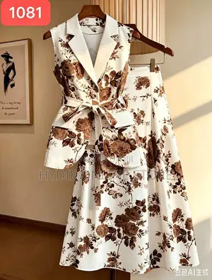 Floral Suit (Skirt)two Piece