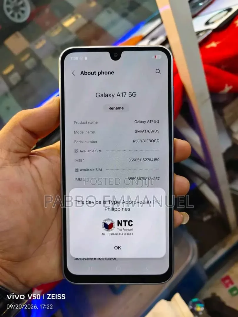 New Samsung Galaxy A17 5G 256 GB Silver