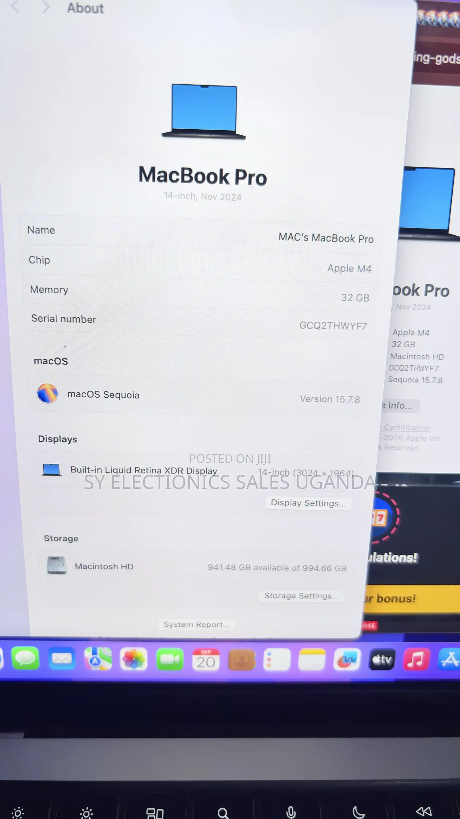 New Laptop Apple MacBook Pro 2024 M4 Pro 32GB Apple M4 Pro SSD 1T