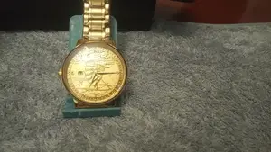 Luxury Full Gold Sailing Ship Watch for Men - 3D Embossed Dial -