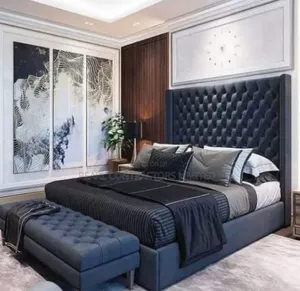 Beds/Nakitas Tufted Bed With Ottoman.