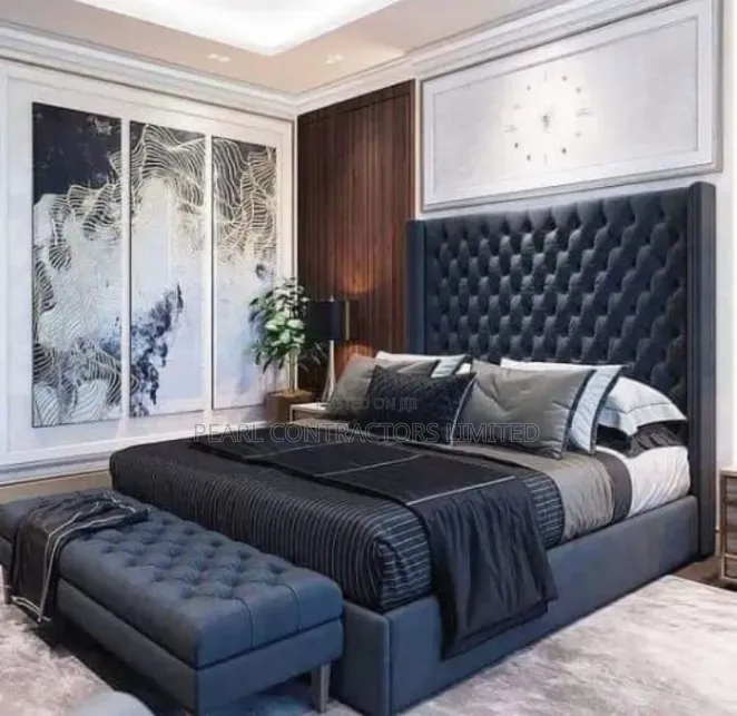 Beds/Nakitas Tufted Bed With Ottoman.