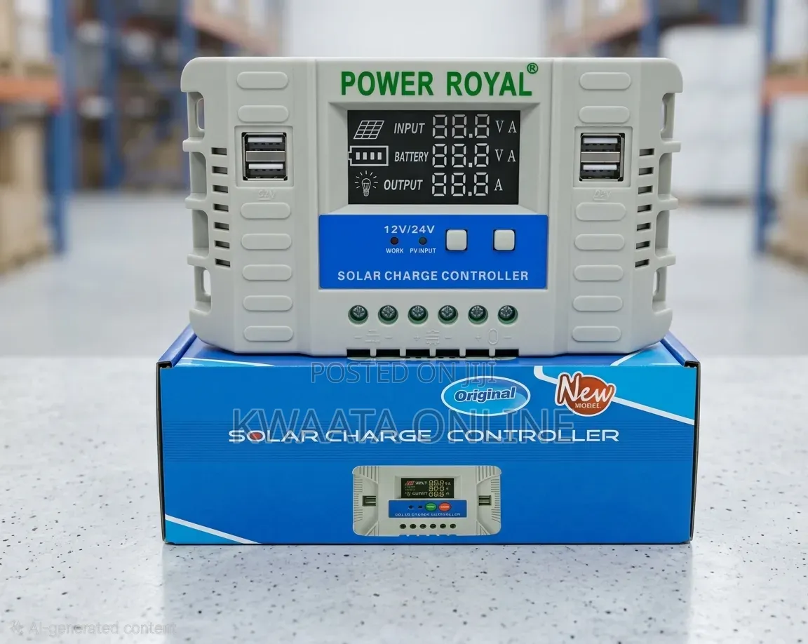 Power Royal 30W Solar Charge Controller 12v/24v Auto Select, USB Ports