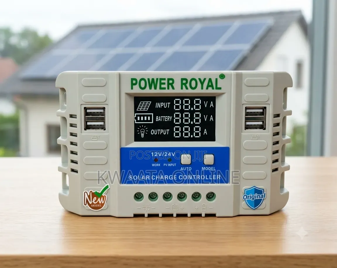 Power Royal 30W Solar Charge Controller 12v/24v Auto Select, USB Ports