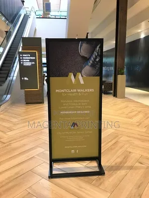 Metalic Stand Signage Branded