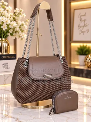 CHRISBELLA Midnight Elegance Duo Set | Luxury 2-Piece Black Handbag