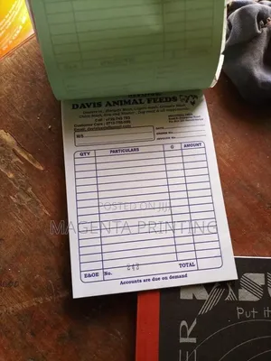 Reciept or Cash Sales Books