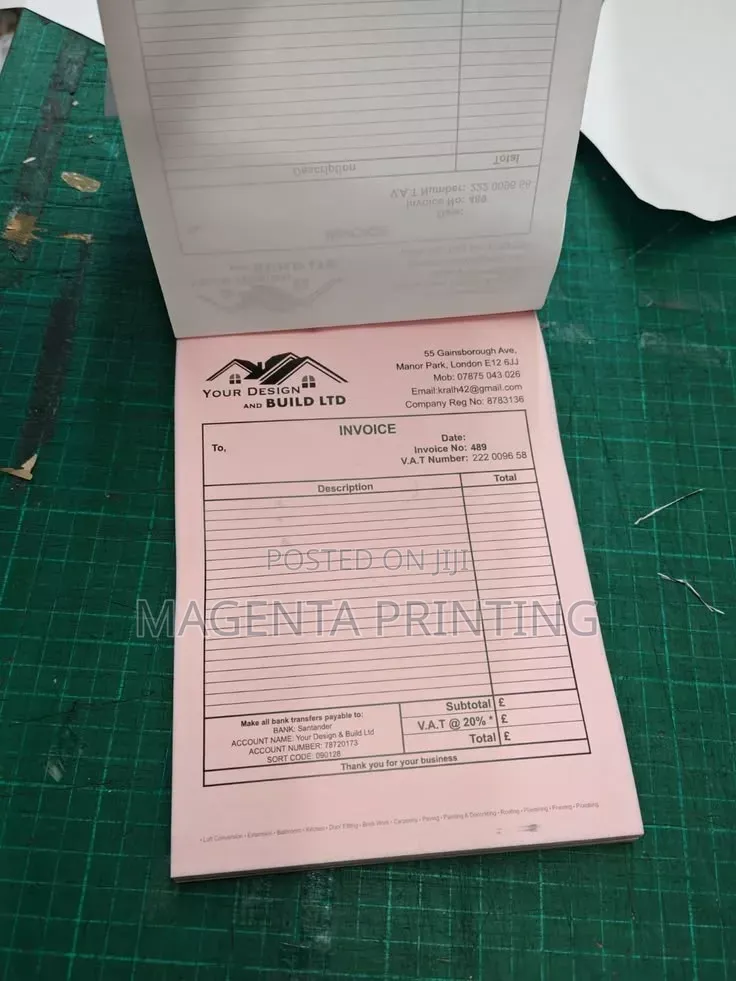 Reciept or Cash Sales Books