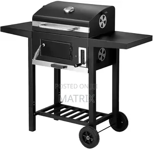 Charcoal BBQ Grill Trolley Portable Aluminium Cooking Grill Outdoor