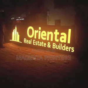 Acrylic 2D Signages With Strong Lights
