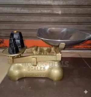 UNBS Certified Mechanical Shop Weighing Scale (Gold) With 6 Stones