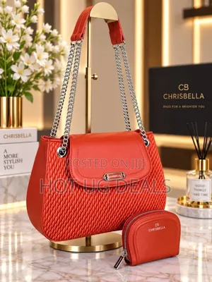 Chrisbella 2-Piece Quilted Shoulder Bag Matching Coin Purse Set