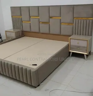 Beds/Geometry Bed With Side Tables.