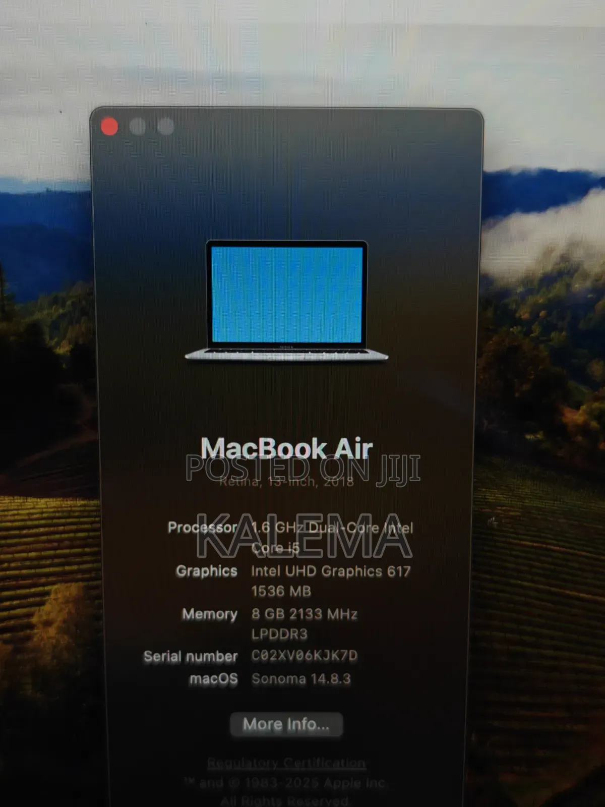 New Laptop Apple MacBook Air 8GB Intel Core i5 SSD 256GB