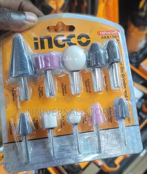 INGCO AKB1001 10-Piece Mounted Stone Accessory Set