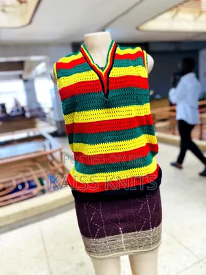 Sleeveless Multi Colored Sweater