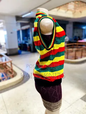Sleeveless Multi Colored Sweater