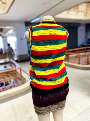Sleeveless Multi Colored Sweater