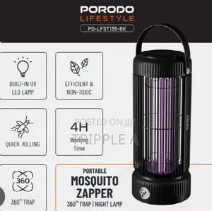 Portable Insect Zapper With 360° Trap Night Lamp