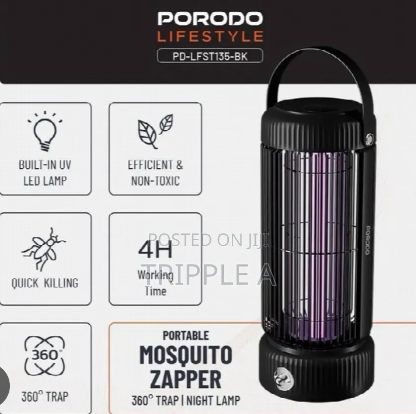 Portable Insect Zapper With 360° Trap Night Lamp